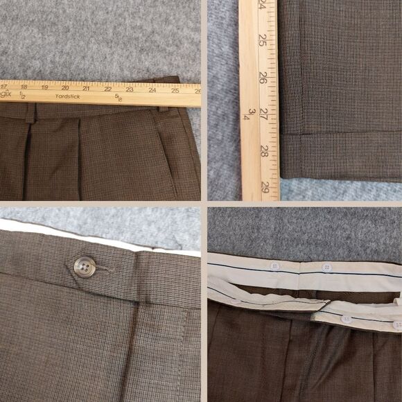 Lauren Ralph Lauren 2 Piece Suit Mens 52R Pants 50x28.5 Wool Cashmere Brown - Picture 12 of 12